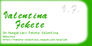 valentina fekete business card